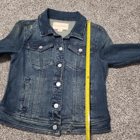 NEW Anthro Distressed Denim Jacket - Picture 10 of 12